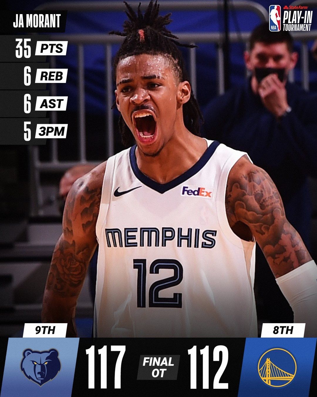 勇士对阵上海队,莫兰特赛后评分拉满 勇士对阵上海队,莫兰特赛后评分拉满